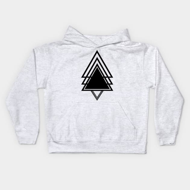 Triangle illustration Kids Hoodie by SAMUEL FORMAS